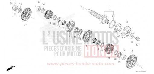 BOITE DE VITESSES (ARBRE INTERMEDIAIRE) ADV750S de 2025